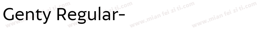 Genty Regular字体转换